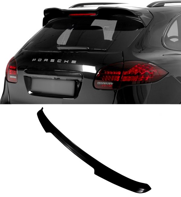 REAR ROOF SPOILER GLOSS BLACK FOR PORSCHE CAYENNE SUV 2015-2017 - Image 3