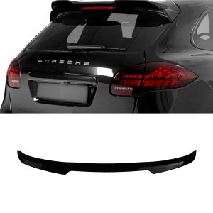 REAR ROOF SPOILER GLOSS BLACK FOR PORSCHE CAYENNE SUV 2015-2017