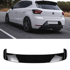REAR SPOILER BOOT ROOF SPOILER CUPRA LOOK GLOSS BLACK FOR SEAT IBIZA 2017-2021