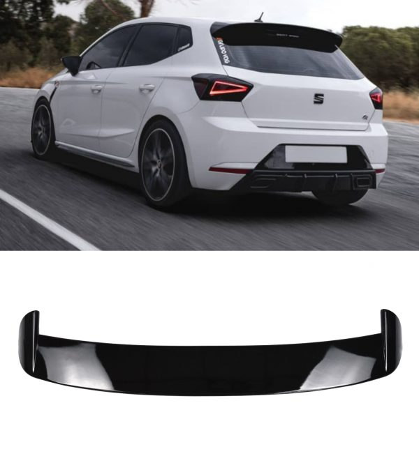 REAR SPOILER BOOT ROOF SPOILER CUPRA LOOK GLOSS BLACK FOR SEAT IBIZA 2017-2021