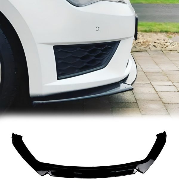 FRONT LIP SPLITTER LOWER BUMPER SPOILER GLOSS BLACK FOR SEAT LEON MK3 5F 2013-2020 - Image 2