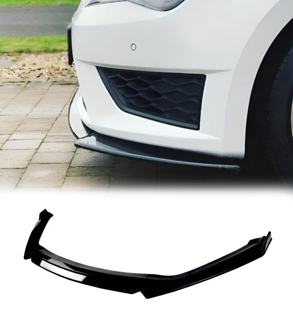 FRONT LIP SPLITTER LOWER BUMPER SPOILER GLOSS BLACK FOR SEAT LEON MK3 5F 2013-2020 - Image 3