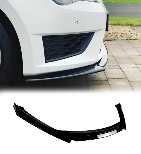 FRONT LIP SPLITTER LOWER BUMPER SPOILER GLOSS BLACK FOR SEAT LEON MK3 5F 2013-2020 - Image 4