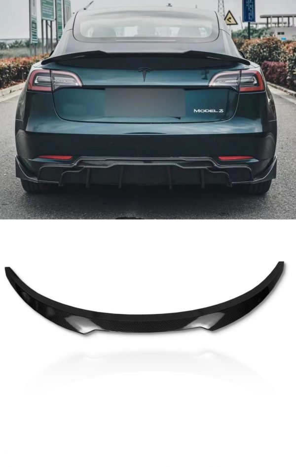 CARBON BODY AERO KIT FOR TESLA MODEL 3 DIFFUSER SIDE SKIRTS SPOILER 2017-2021 - Image 6