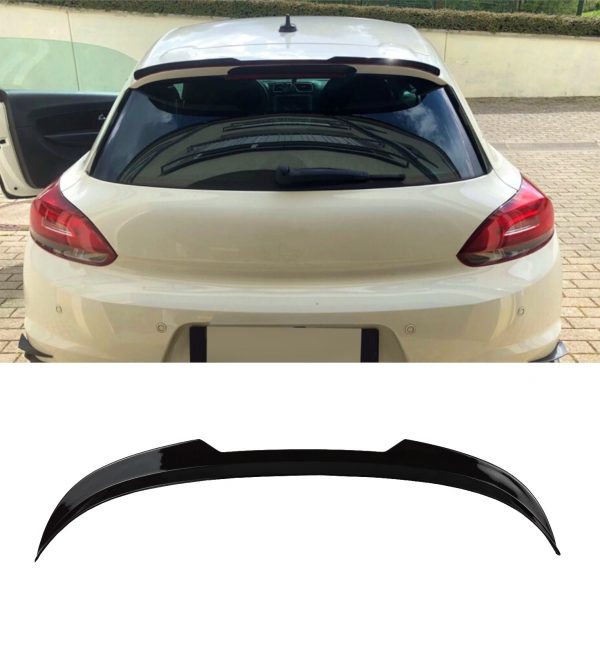 REAR SPOILER ROOF SPOILER V STYLE GLOSS BLACK FOR VW SCIROCCO 2008-2014 - Image 2