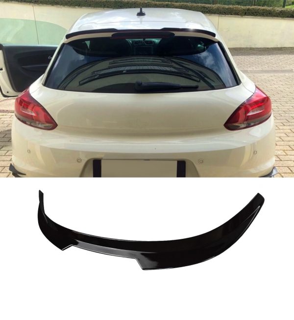 REAR SPOILER ROOF SPOILER V STYLE GLOSS BLACK FOR VW SCIROCCO 2008-2014 - Image 3