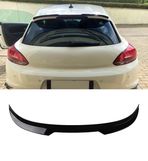 REAR SPOILER ROOF SPOILER V STYLE GLOSS BLACK FOR VW SCIROCCO 2008-2014