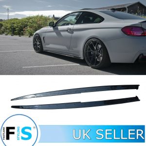 BMW 4 SERIES F32 F33 F36 SIDE SKIRTS EXTENSIONS BLADES GLOSS