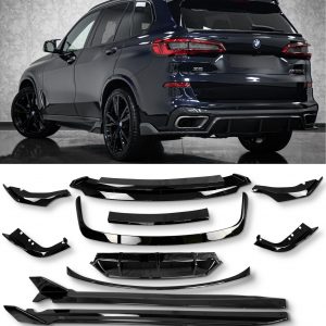 FRONT AERO KIT GLOSS BLACK CONVERSION FOR BMW X5 G05 2019+
