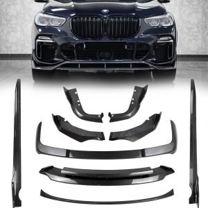 AERO KIT SPLITTER DIFFUSER SIDE SKIRTS SPOILER CARBON LOOK FOR BMW X5 G05 2019+