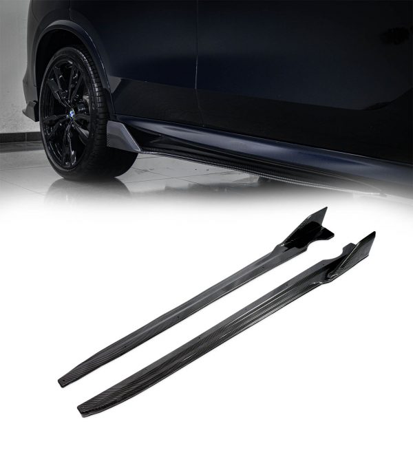 AERO KIT SPLITTER DIFFUSER SIDE SKIRTS SPOILER CARBON LOOK FOR BMW X5 G05 2019+ - Image 6