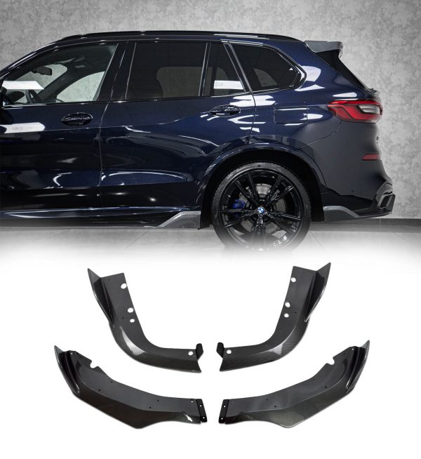 AERO KIT SPLITTER DIFFUSER SIDE SKIRTS SPOILER CARBON LOOK FOR BMW X5 G05 2019+ - Image 8