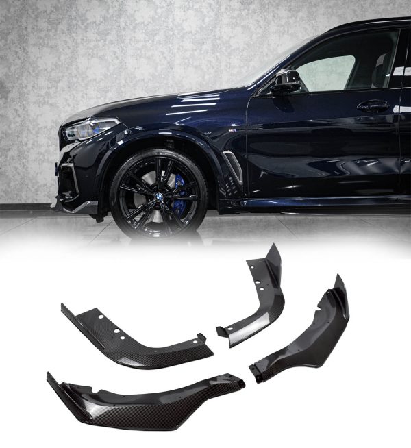 AERO KIT SPLITTER DIFFUSER SIDE SKIRTS SPOILER CARBON LOOK FOR BMW X5 G05 2019+ - Image 9