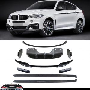 FRONT & REAR AERO BODY KIT M PERFORMANCE STYLE CARBON LOOK FOR BMW X6 F16 14-19