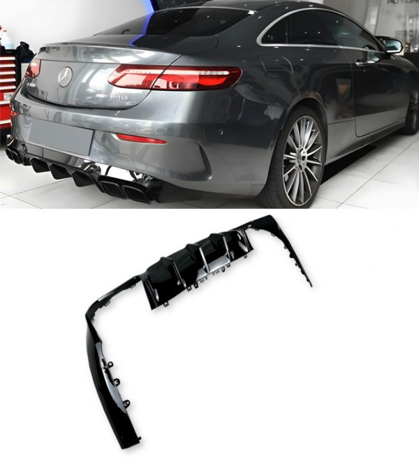 REAR DIFFUSER TIPS 63 STYLE GLOSS BLACK FOR MERCEDES E CLASS C238 A238 2017+ - Image 3