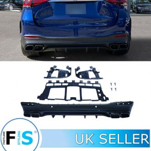 REAR DIFFUSER & TIPS GLE 63 STYLE MATTE BLACK FOR MERCEDES GLE SUV V167 2019+