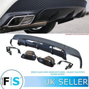 MERCEDES CLA W117/C117 CLA45 STYLE REAR DIFFUSER & TAILPIPES