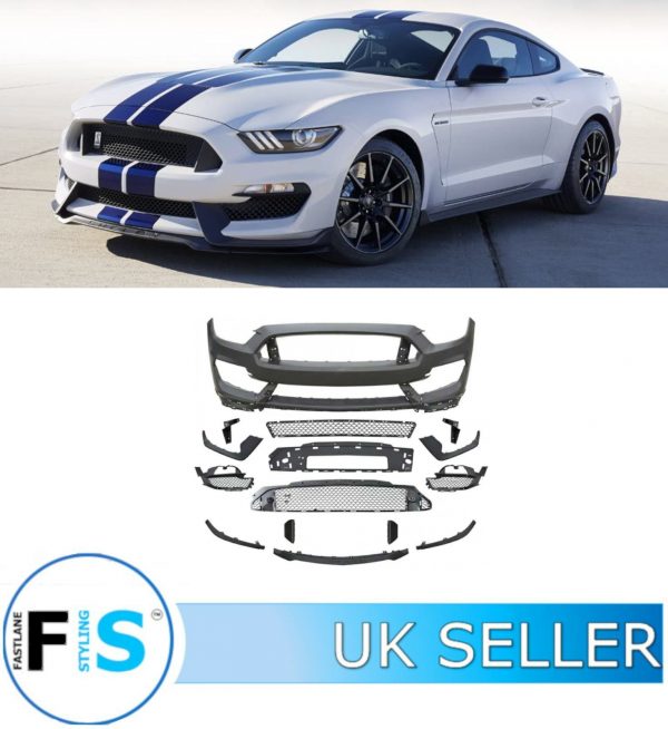 FRONT BUMPER BODYKIT CONVERSION PRIMED GT350 STYLE FOR FORD MUSTANG S550 2015-17