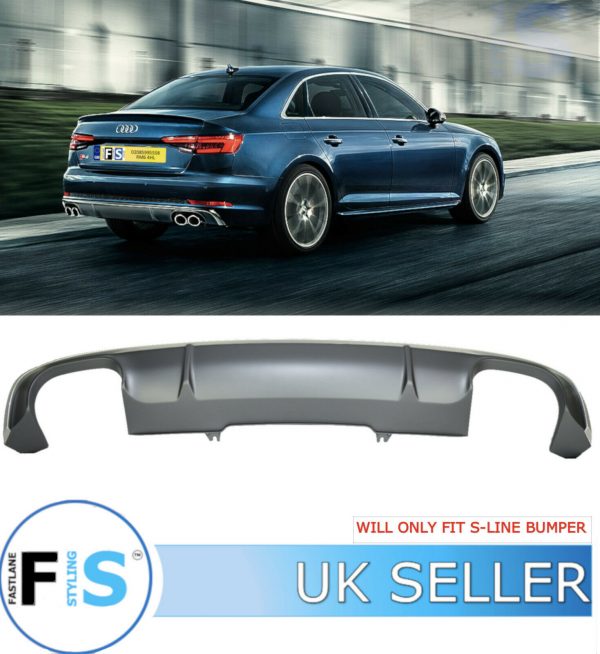 AUDI A4 S4-LOOK REAR DIFFUSER FOR S-LINE