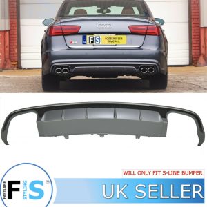 AUDI A6 S6-LOOK REAR DIFFUSER LIP FOR S-LINE