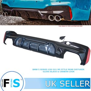 BMW 5 SERIES G30 G31 PERFORMANCE M5 STYLE REAR BUMPER DIFFUSER