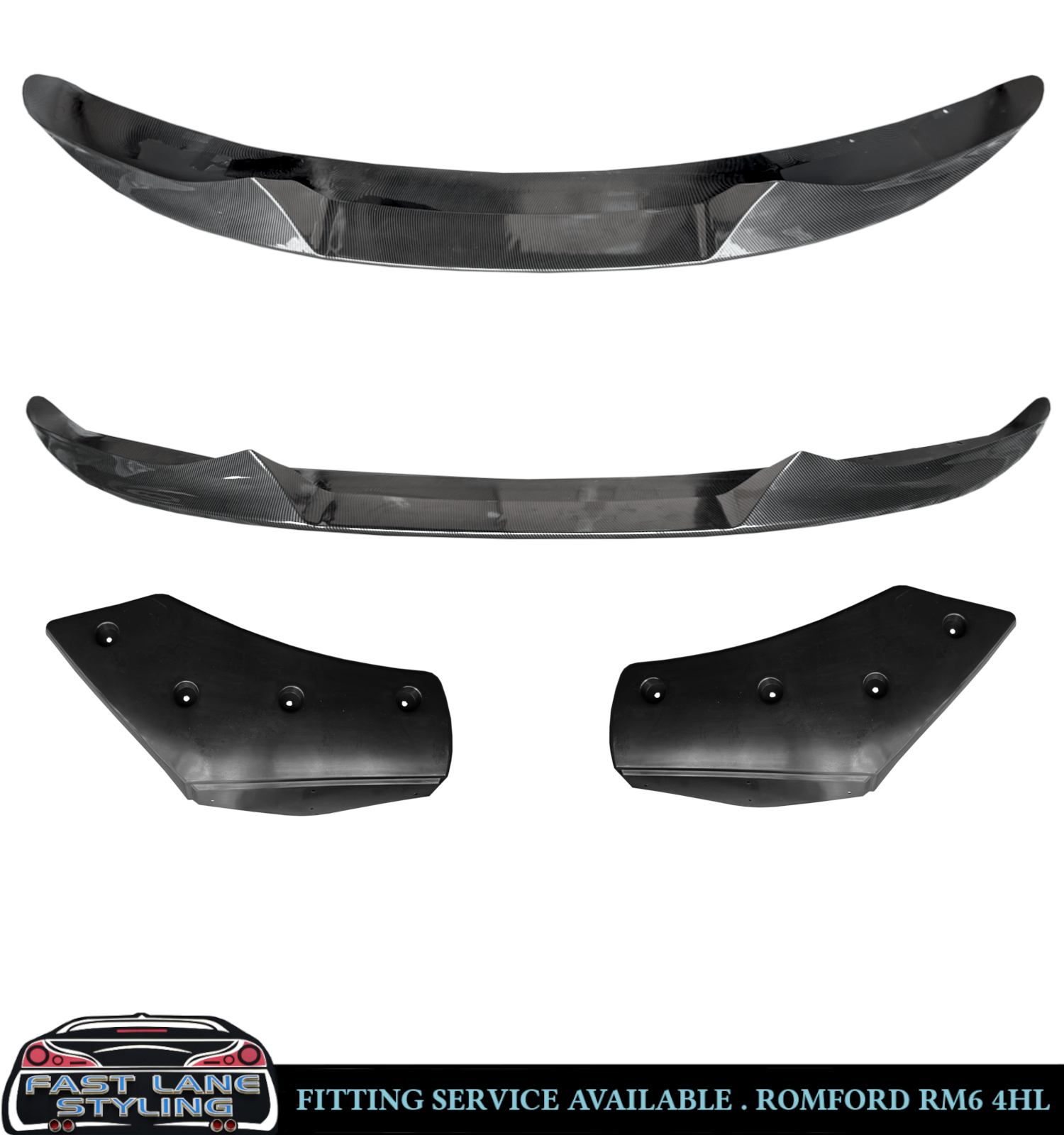 BMW X5 F15 AERO KIT FRONT SPLITTER LIP REAR DIFFUSER PACK CARBON FIBRE LOOK - Image 4