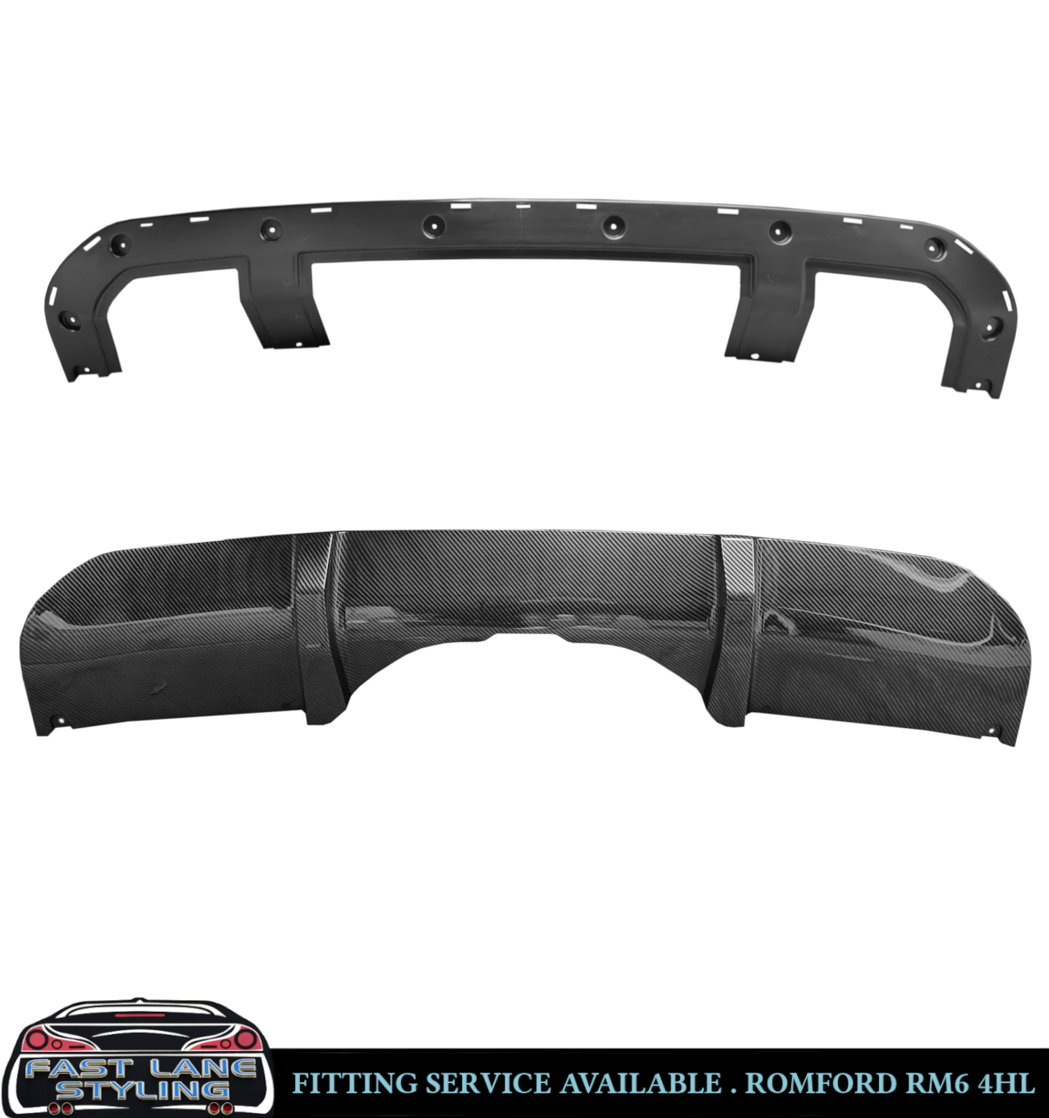 BMW X5 F15 AERO KIT FRONT SPLITTER LIP REAR DIFFUSER PACK CARBON FIBRE LOOK - Image 5