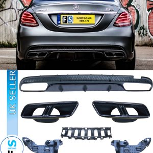 MERCEDES C CLASS W205 S205 C63 AMG DIFFUSER & C63S TAILPIPES 2014-2018