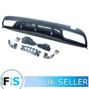 MERCEDES C CLASS W205 AMG C63 LOOK REAR DIFFUSER