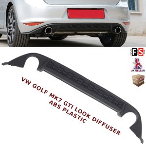 VW GOLF MK7 GTI LOOK REAR BUMPER DIFFUSER 13+ SPOILER LIP SPORT VALANCE SPLITTER
