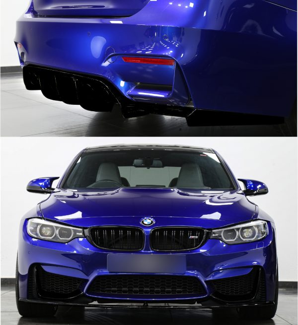 FULL BODYKIT SPLITTER DIFFUSER SIDE BLADES GLOSS BLACK FOR BMW M3 F80 M4 F82 F83 - Image 9