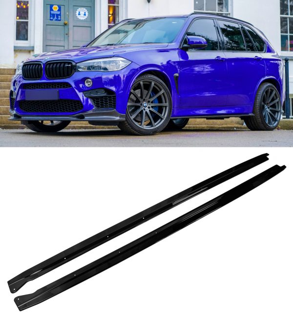 SIDE SKIRT EXTENSION BLADES M PERFORMANCE STYLE GLOSS BLACK FOR BMW X5 F15 X6 F16 - Image 2