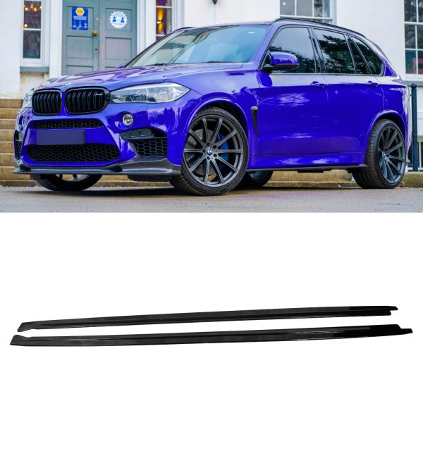 SIDE SKIRT EXTENSION BLADES M PERFORMANCE STYLE GLOSS BLACK FOR BMW X5 F15 X6 F16 - Image 4