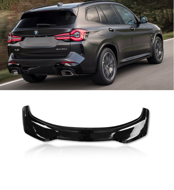 REAR BOOT ROOF SPOILER M PERFORMANCE STYLE GLOSS BLACK FOR BMW X3 F25 2014-2018
