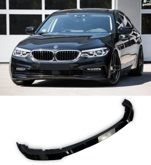 FRONT LIP SPLITTER 1PC GLOSS BLACK FOR BMW 5 SERIES G30 2017-2019 - Image 3