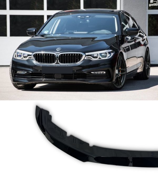 FRONT LIP SPLITTER 1PC GLOSS BLACK FOR BMW 5 SERIES G30 2017-2019 - Image 4