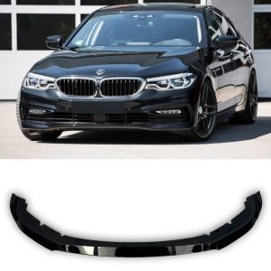 FRONT LIP SPLITTER 1PC GLOSS BLACK FOR BMW 5 SERIES G30 2017-2019
