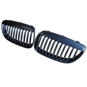 BMW 3 SERIES E92 E93 PRELCI 2D CONVERTIBLE 06-09 FRONT KIDNEY GRILLE CARBON LOOK