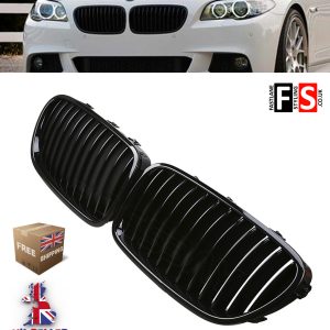 BMW F10 F11 F18 5 Series Front Kidney Grille Gloss Black 2011-2017 OEM FIT