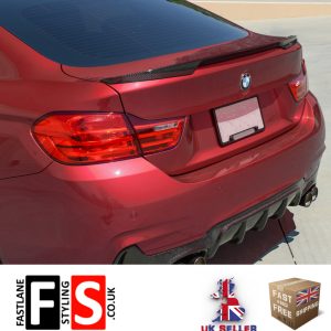 BMW 4 SERIES F36 4D GRAN COUPE REAR TRUNK BOOT LIP SPOILER 2014 UP CARBON LOOK