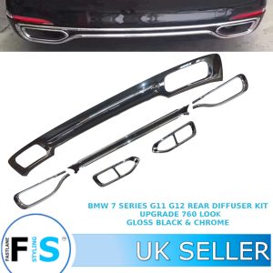 BMW 7 SERIES G11 G12 730 740 REAR DIFFUSER KITS CHROME 760 LOOK