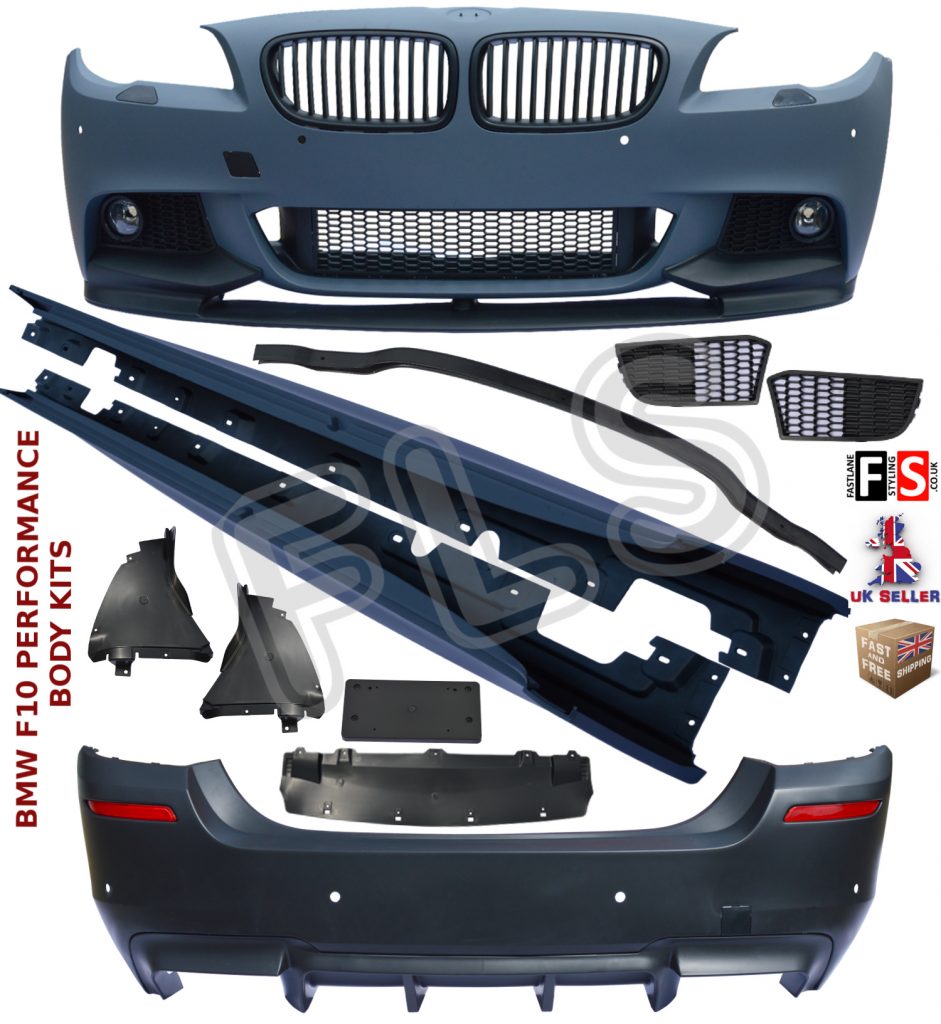 BMW F10 FULL BODY KIT SPORT BUMPER + SIDE SKIRTS + FOR M-PERFORMANCE ...