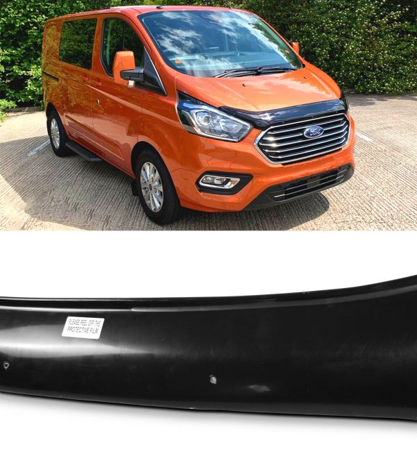 BONNET GUARD PROTECTOR GLOSS BLACK FOR FORD TRANSIT MK8 2014-2019 - Image 2