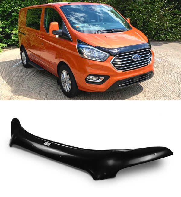 BONNET GUARD PROTECTOR GLOSS BLACK FOR FORD TRANSIT MK8 2014-2019 - Image 3