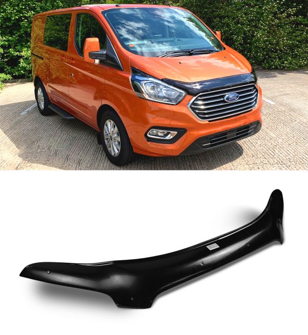 BONNET GUARD PROTECTOR GLOSS BLACK FOR FORD TRANSIT MK8 2014-2019 - Image 4