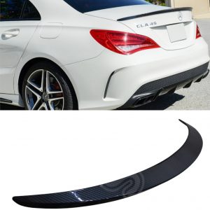 MERCEDES CLA CLASS W117 C117 AMG BOOT LIP SPOILER CARBON FIBER LOOK 100% OEM FIT