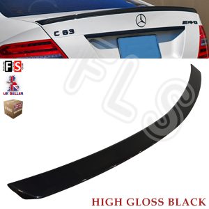 MERCEDES C CLASS W204 SALOON AMG STYLE REAR TRUNK BOOT SPOILER 08-14 GLOSS BLACK