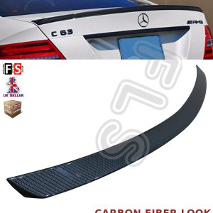 MERCEDES C CLASS W204 SALOON AMG STYLE REAR TRUNK BOOT SPOILER 08-14 CARBON LOOK