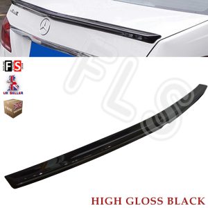 MERCEDES E CLASS W212 GLOSS BLACK AMG REAR TRUNK BOOT LID LIP SPOILER 2009+