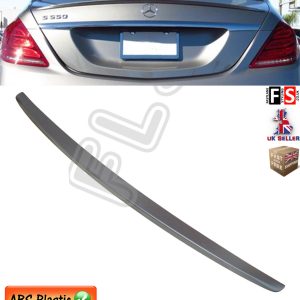 MERCEDES S CLASS W222 AMG REAR TRUNK BOOT LIP SPOILER MATTE BLACK 100% OEM FIT